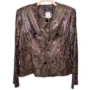 Vintage Gotham Square 80s Button Front Dressy Blazer Jacket Size 12 old money